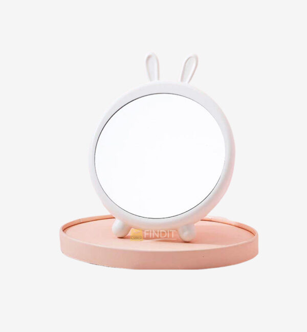 Desktop and Wall Hanging Makeup Foldable Portable Bunny Mirror