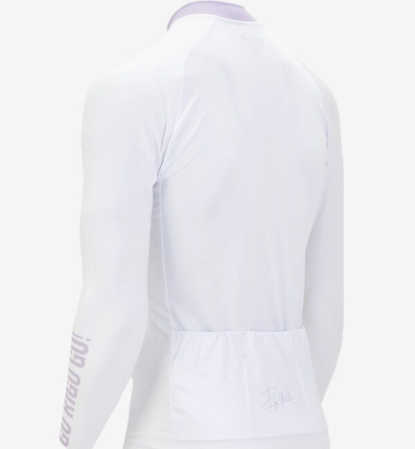 Camiseta ciclismo manga larga hombre KM100 confort amatista