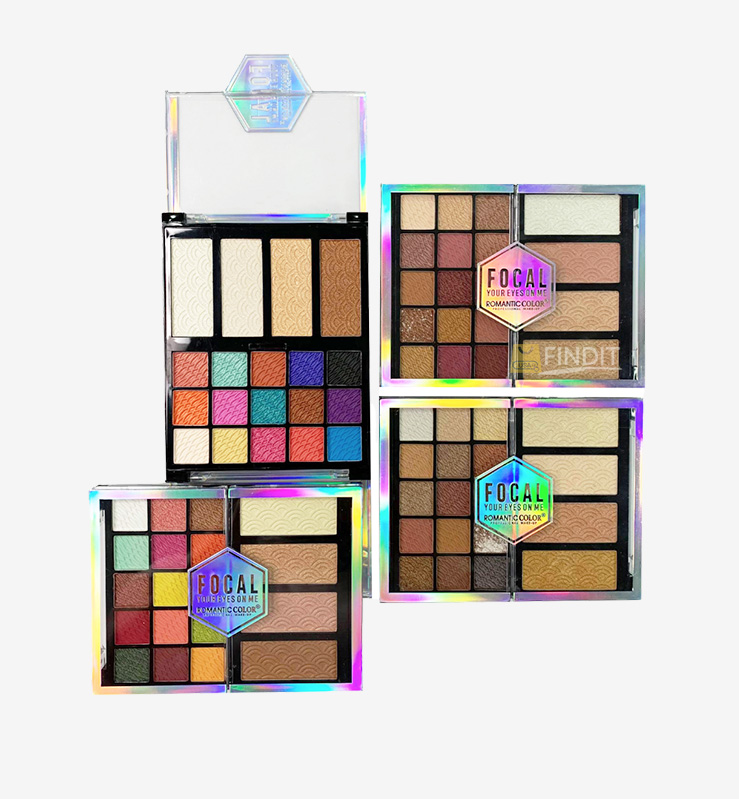 Focal eyeshadow palette with highlighters