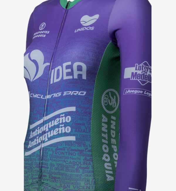 Camiseta ciclismo manga larga KM100 para mujer orgullo paisa