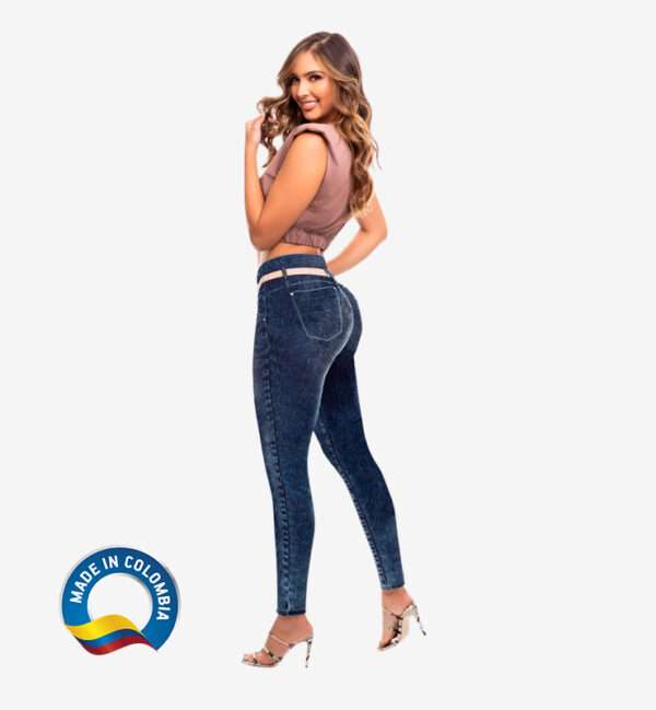 Colombian Jeans pantalones colombianos levanta cola butt lifting straight high waist 6134