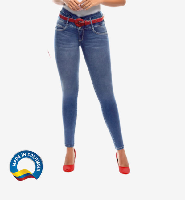 Colombian Jeans pantalones colombianos levanta cola butt lifting straight high waist 6135