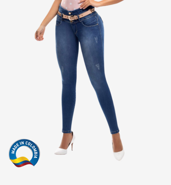 Colombian Jeans pantalones colombianos levanta cola butt lifting straight high waist 6138