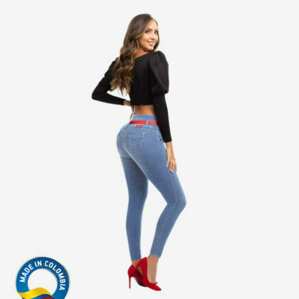 Colombian Jeans pantalones colombianos levanta cola butt lifting straight high waist 6139