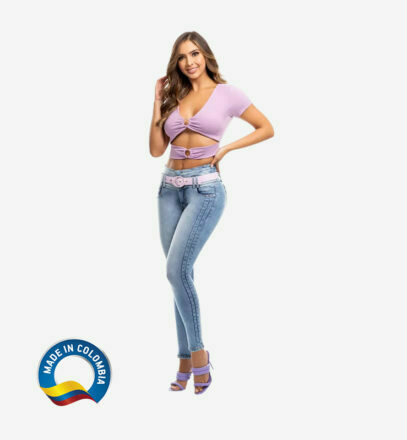 Colombian Jeans pantalones colombianos levanta cola butt lifting straight high waist 6141